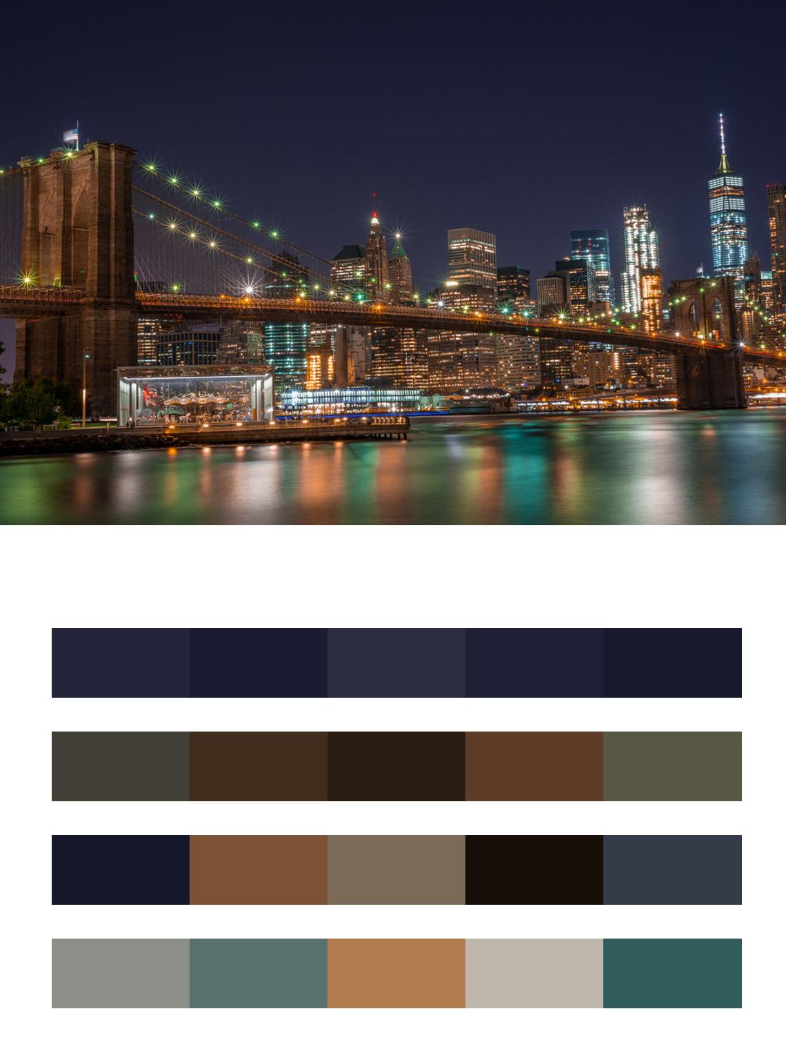 3д Бруклинский мост цвета