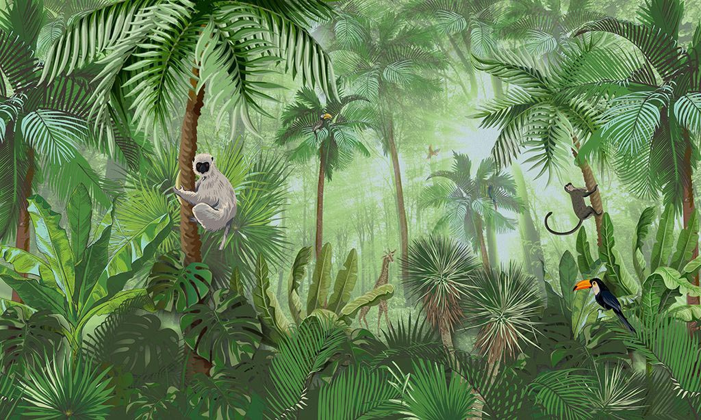 Фотообои Тропический лес в детскую