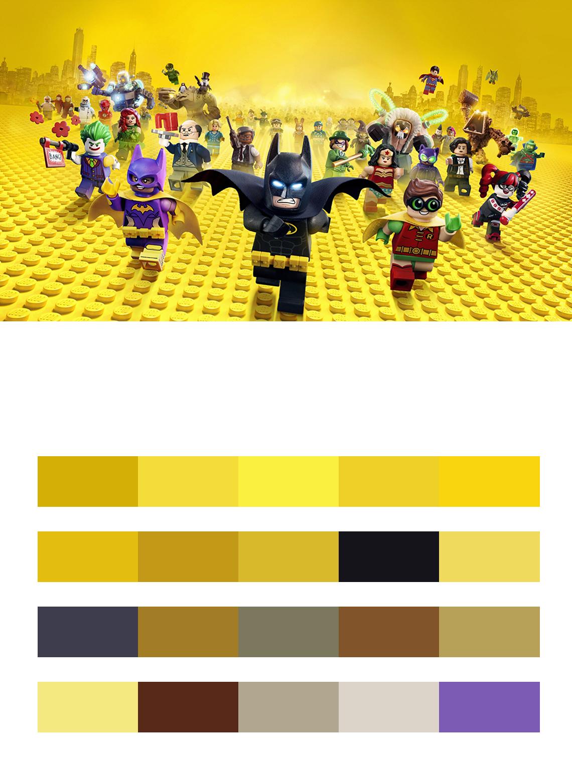 Лего фильм Бэтман цвета